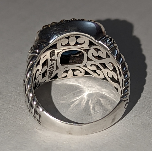 Bali Designs, Robert Manse 3.9ct London Blue Topaz Sterling Silver 18k accents - Picture 4 of 7